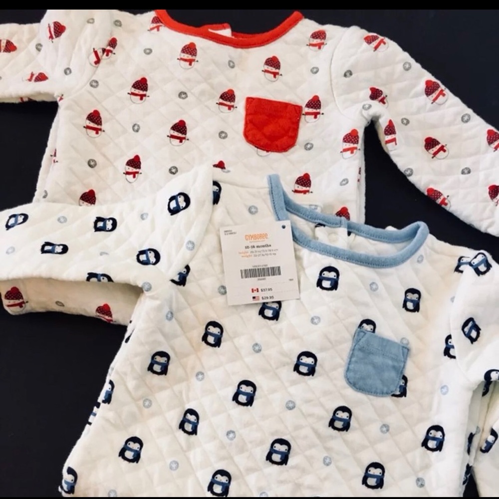 (2) Gymboree Quilted One-Pieces